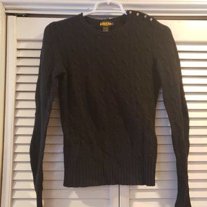 Black Ralph Lauren rugby cable knit sweater